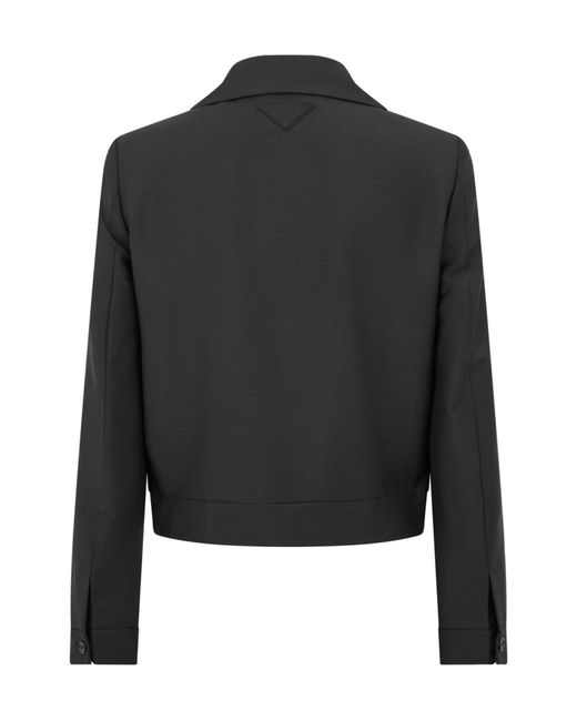 Prada Black Wool Blend Blazer for men