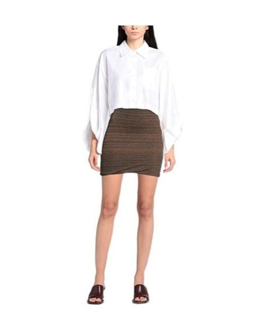 Isabel Marant Brown Solid-Color Knit Midi Skirt
