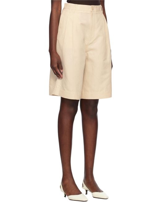 Filippa K White Pleated Shorts