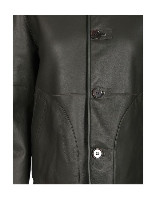 Arma Black Button-Fastening Shearling Jacket