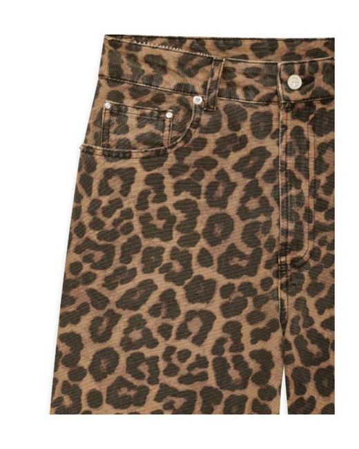 Anine Bing Natural Print Casual Pants