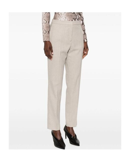 Fabiana Filippi White Casual Pants With Belt Loops