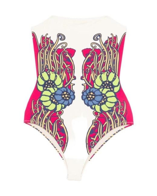 LaDoubleJ Pink Printed Swimsuit