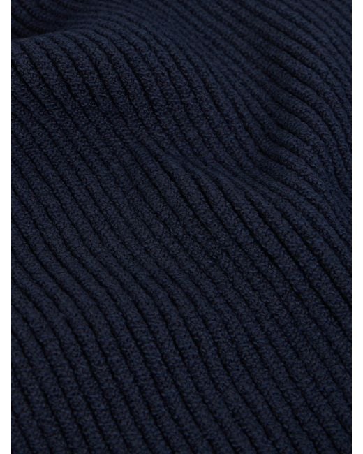 Stone Island Blue Logo Patch Scarf for men
