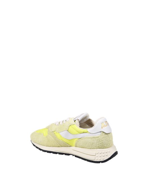 Autry Yellow Reelwind Low-Top Sneakers