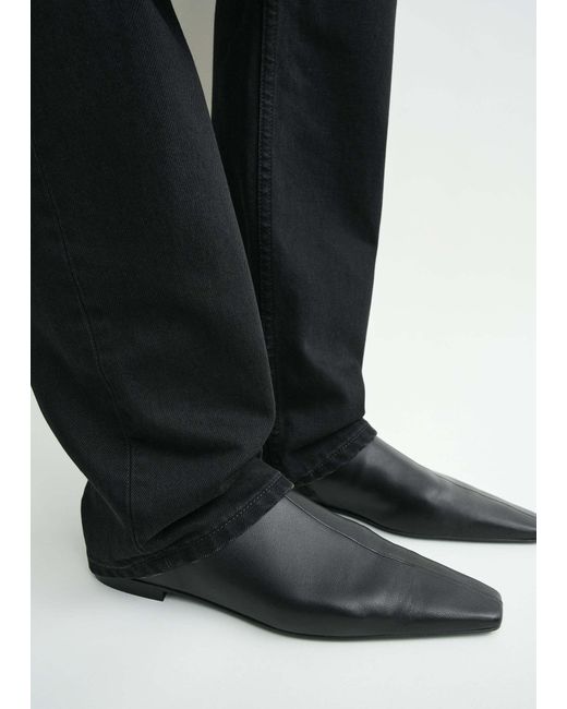 Totême  Black Zipped Leather Boots
