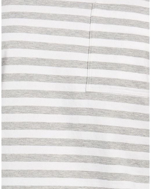 Brunello Cucinelli White Striped Printed Short-Sleeve T-Shirt