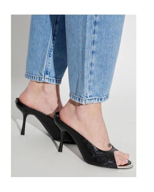 DIESEL Black D-Diams Heeled Mules