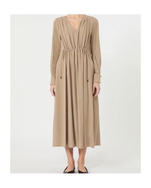 Max Mara Natural Long Sleeve Dress