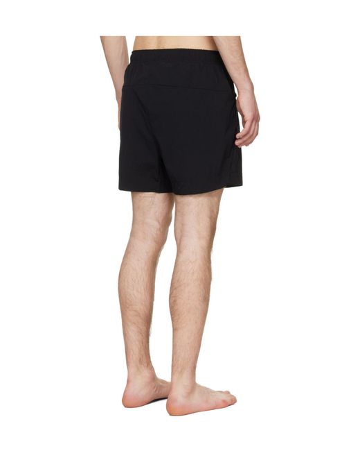 Thom Krom Black Elasticated-Waistband Shorts for men
