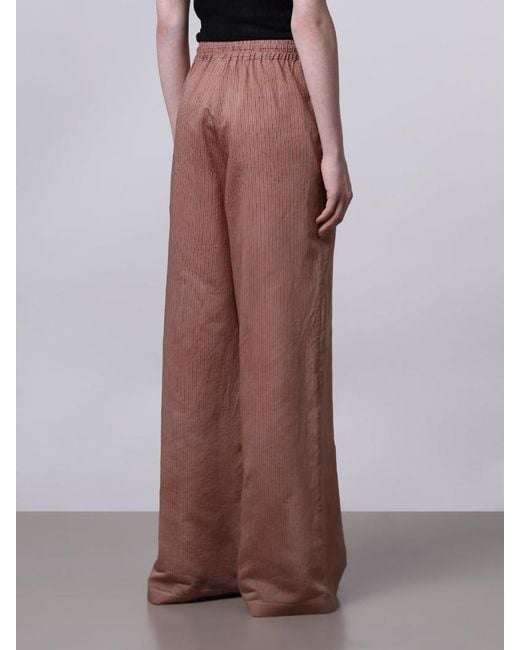 Roberto Collina Brown Wide Trousers