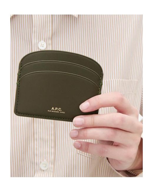 A.P.C. Green Demi Lune Cardholder