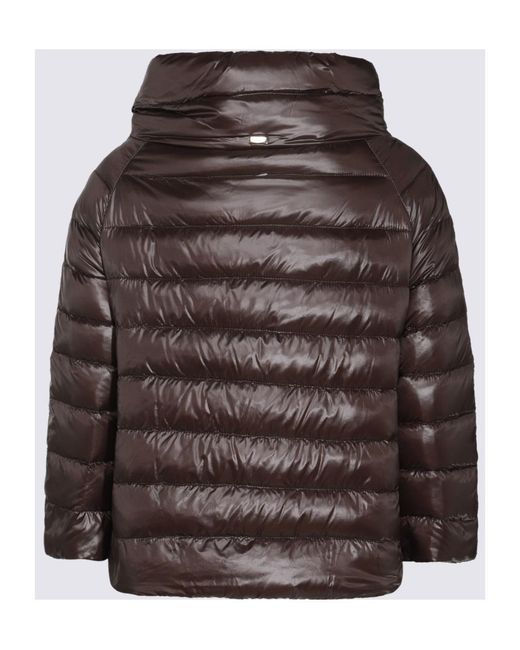 Herno Black Puffer High-Neck Jacket