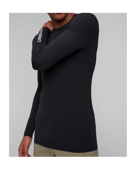 J.Lindeberg Black Long Sleeve Logo T-Shirt for men
