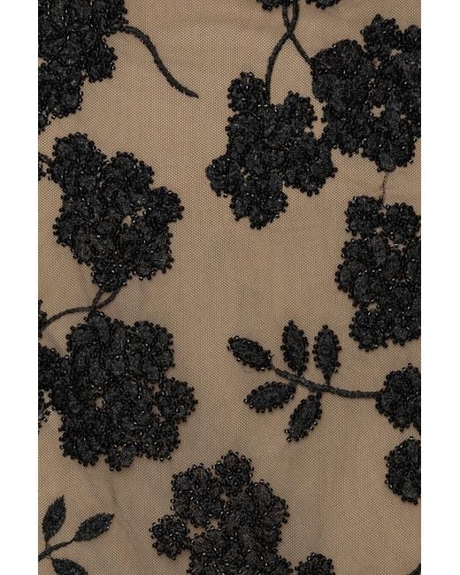 ROTATE BIRGER CHRISTENSEN Gray Sequined Embroidered Skirt