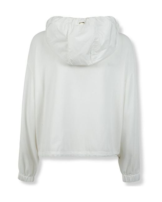 Herno White Zip-Up Relaxed Fit Jacket