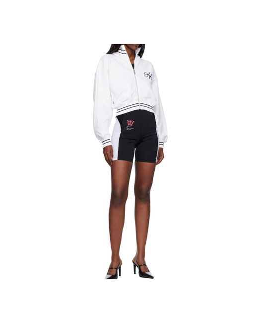 Off-White c/o Virgil Abloh White Logo-Embroidered Striped Bomber Jacket