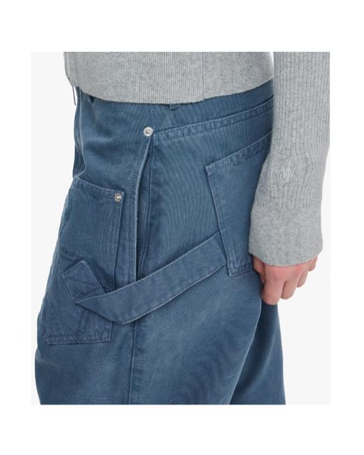 J.W. Anderson Blue Jw Anderson Twisted Wide Leg Workwear Jeans