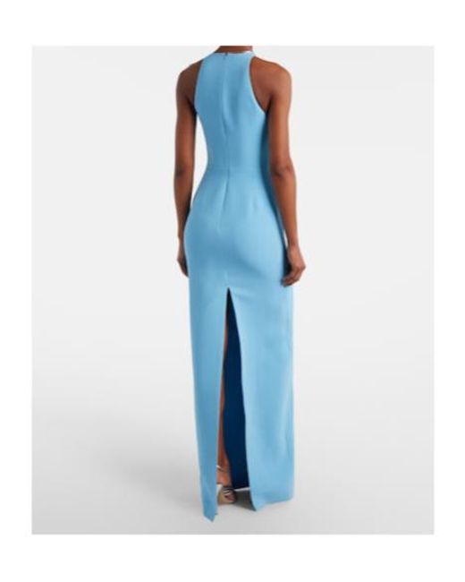 David Koma Blue Embellished Gown