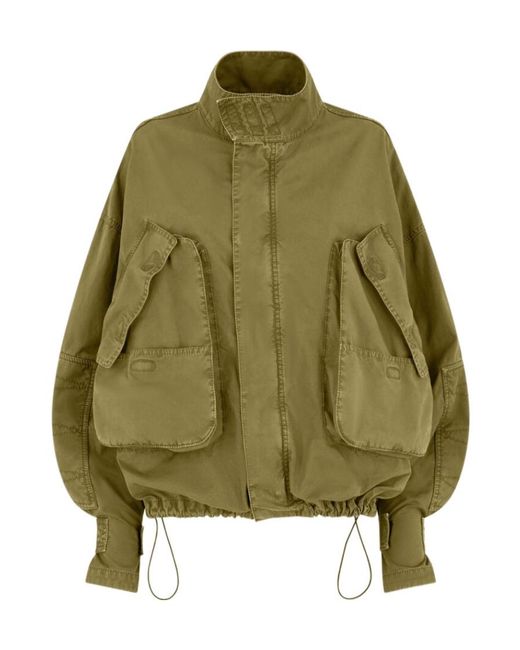 The Attico Green The Logo Patch Bomber Jacket