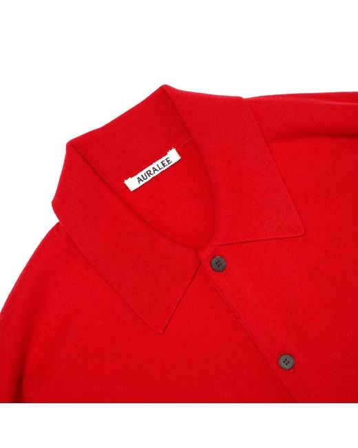 Auralee Red Long-Sleeved Sweater for men