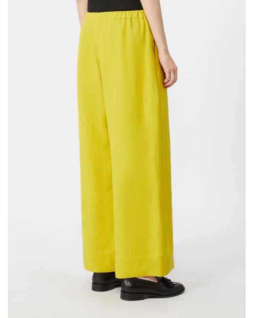 Max Mara Yellow 'S Aurora Wide-Leg Pants