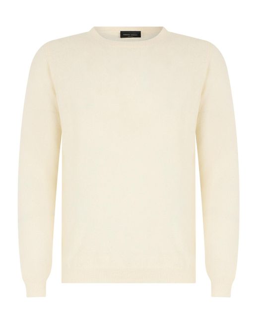 Roberto Collina White Crewneck Knit Sweater for men