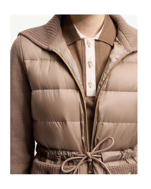 Moncler Natural Padded Zip-Up Cardigan