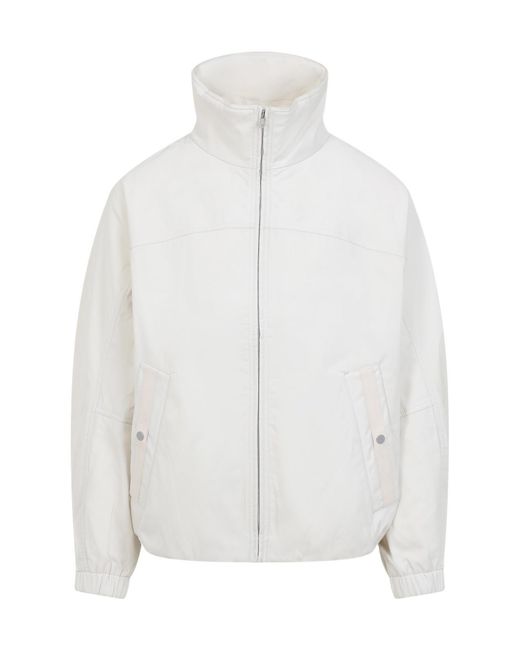 Mordecai White High Collar Jacket for men