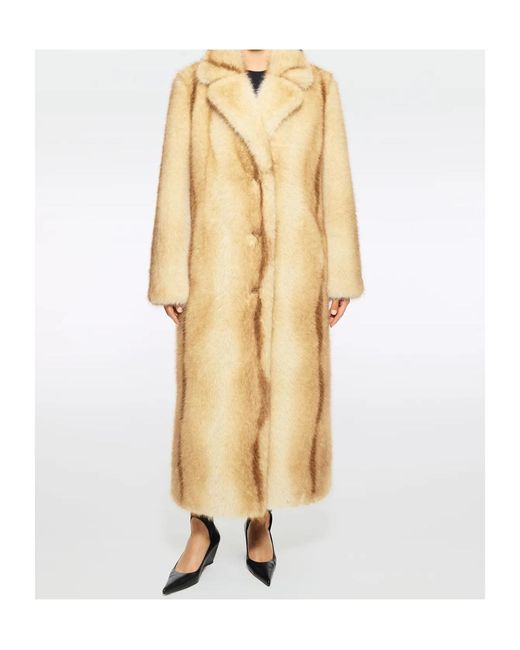Stand Studio Natural Nora Gradient Effect Buttoned Coat