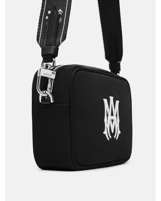 Amiri Black Logo-Print Messenger Bag for men