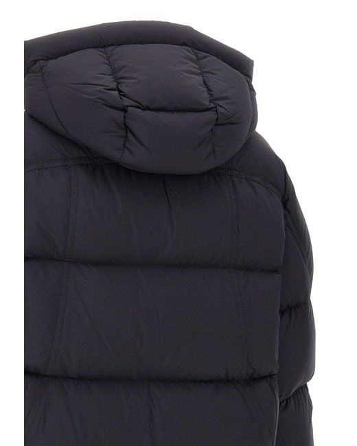 Moose Knuckles Blue Zip-Up Hooded Down Jacket