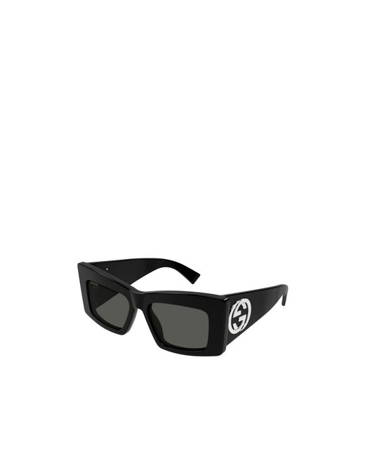 Gucci Black Eyewear Butterfly Frame Sunglasses