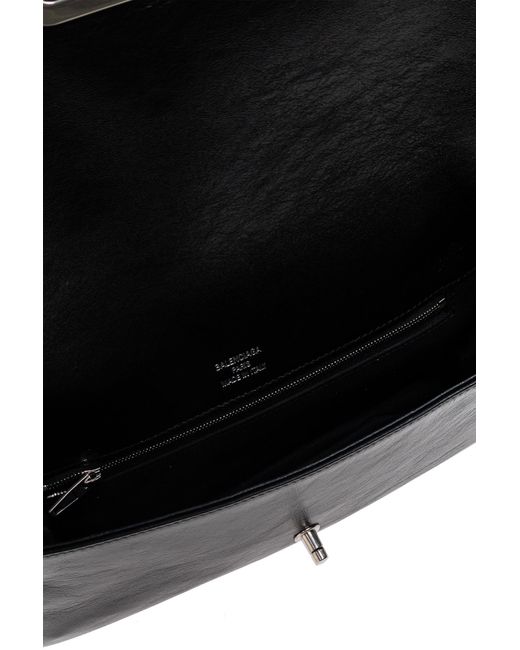 Balenciaga Black Logo Plaque Shoulder Bag