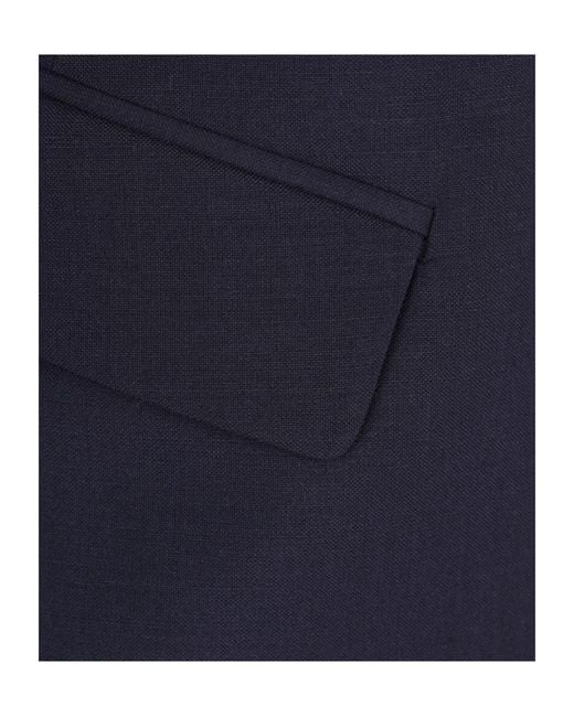 Jil Sander Blue Long-Sleeved Suit Jacket