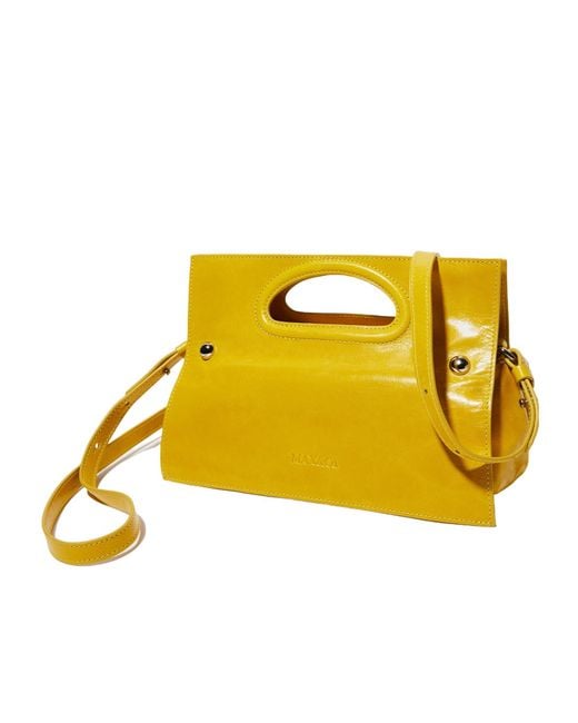 MAX&Co. Yellow Zippered Shoulder Bag