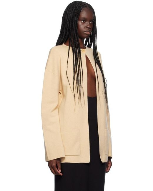 Staud Natural Long-Sleeved Cardigan