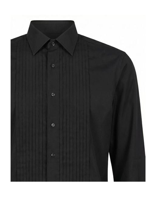 Tom Ford Black Long Sleeved Button-Up Shirt for men