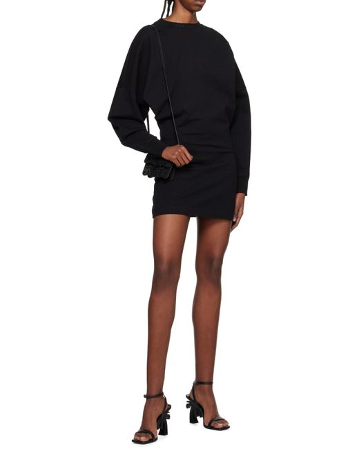Palm Angels Blue Logo-Print Sweatshirt Dress
