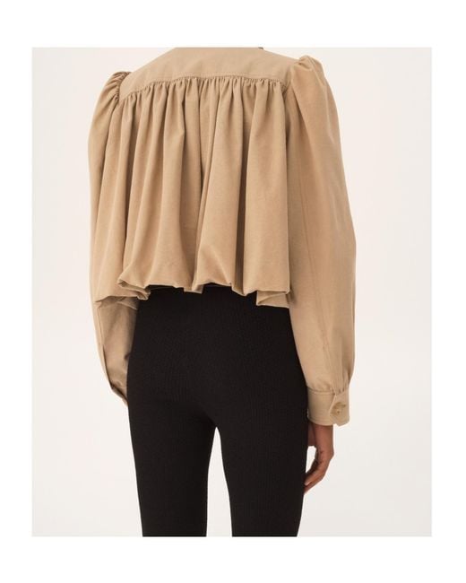 Chloé Natural Boule Gathered Jacket