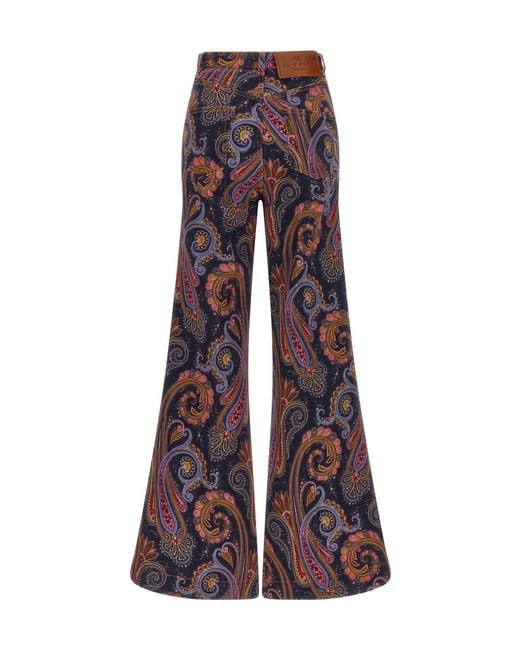 Etro Purple Flared Jeans