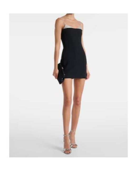 David Koma Black Embellished Cady Minidress