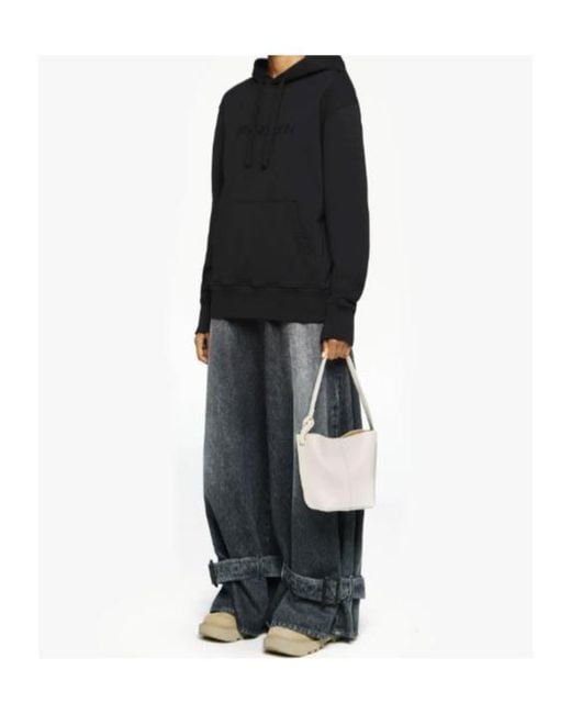 J.W. Anderson Black Classic Logo-Embroidered Hoodie