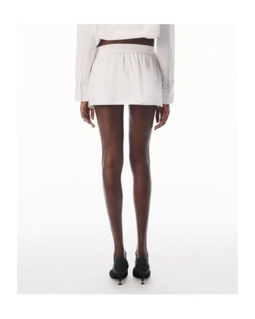 Alexander Wang White Mini Logo-Patch Boxer-Style Shorts