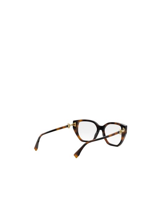 Fendi White Eyewear Geometric Frame Glasses