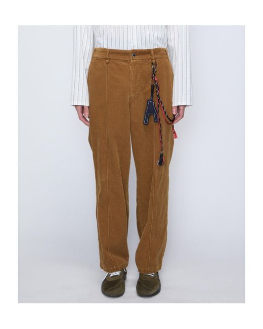 Song For The Mute Brown Casual Pants With Belt Loops for men