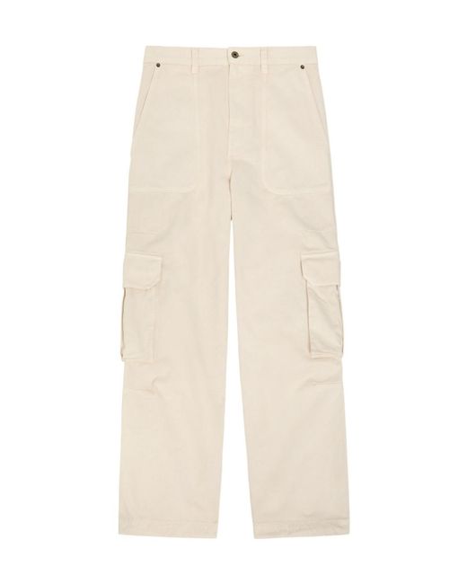Loewe White Cotton Cargo Pants for men