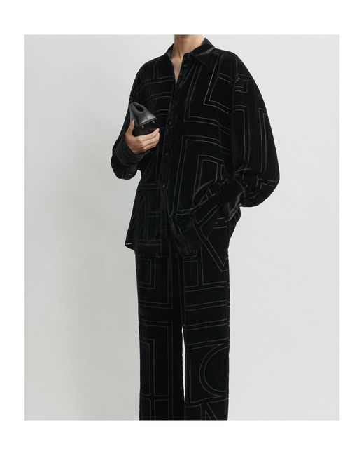 Totême Black Totême Oversized Devoré Shirt
