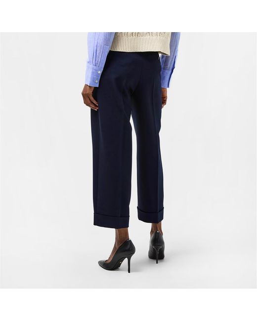 Max Mara Blue High Waist Casual Pants