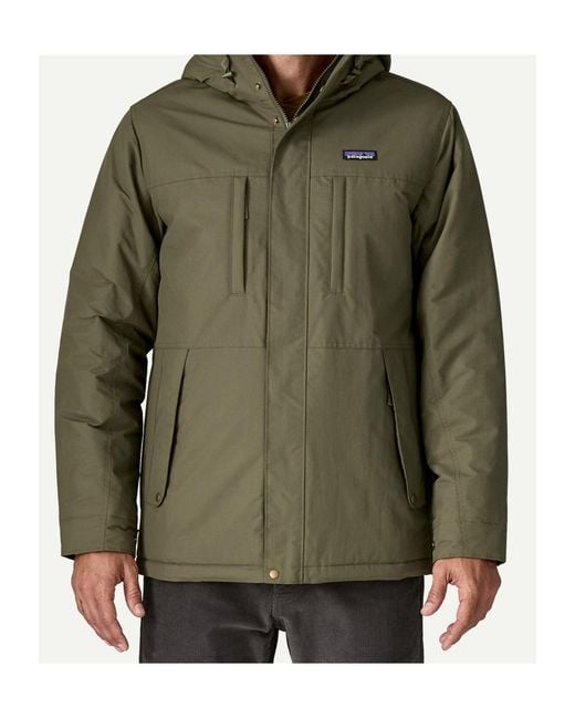 Patagonia Green Isthmus Hooded Parka Coat for men